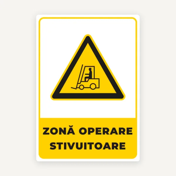 Indicator pentru zona operare stivuitoare