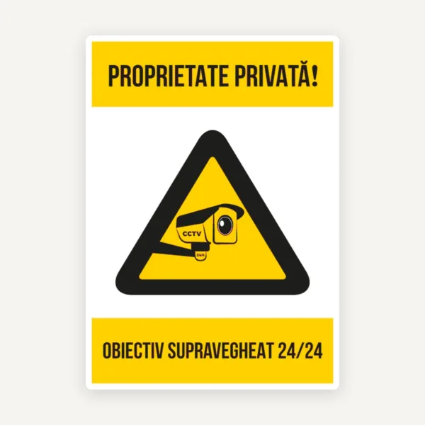 Indicator proprietate privata obiectiv supravegheat 24 din 24