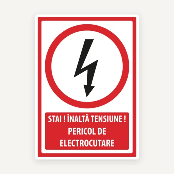 Indicator stai inalta tensiune pericol de electrocutare