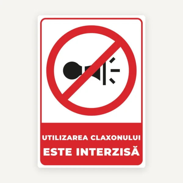 Indicator utilizarea claxonului este interzisa