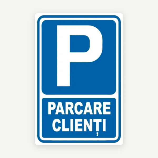 Indicator pentru parcare clienti