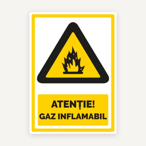 Semn pentru atentie gaz inflamabil