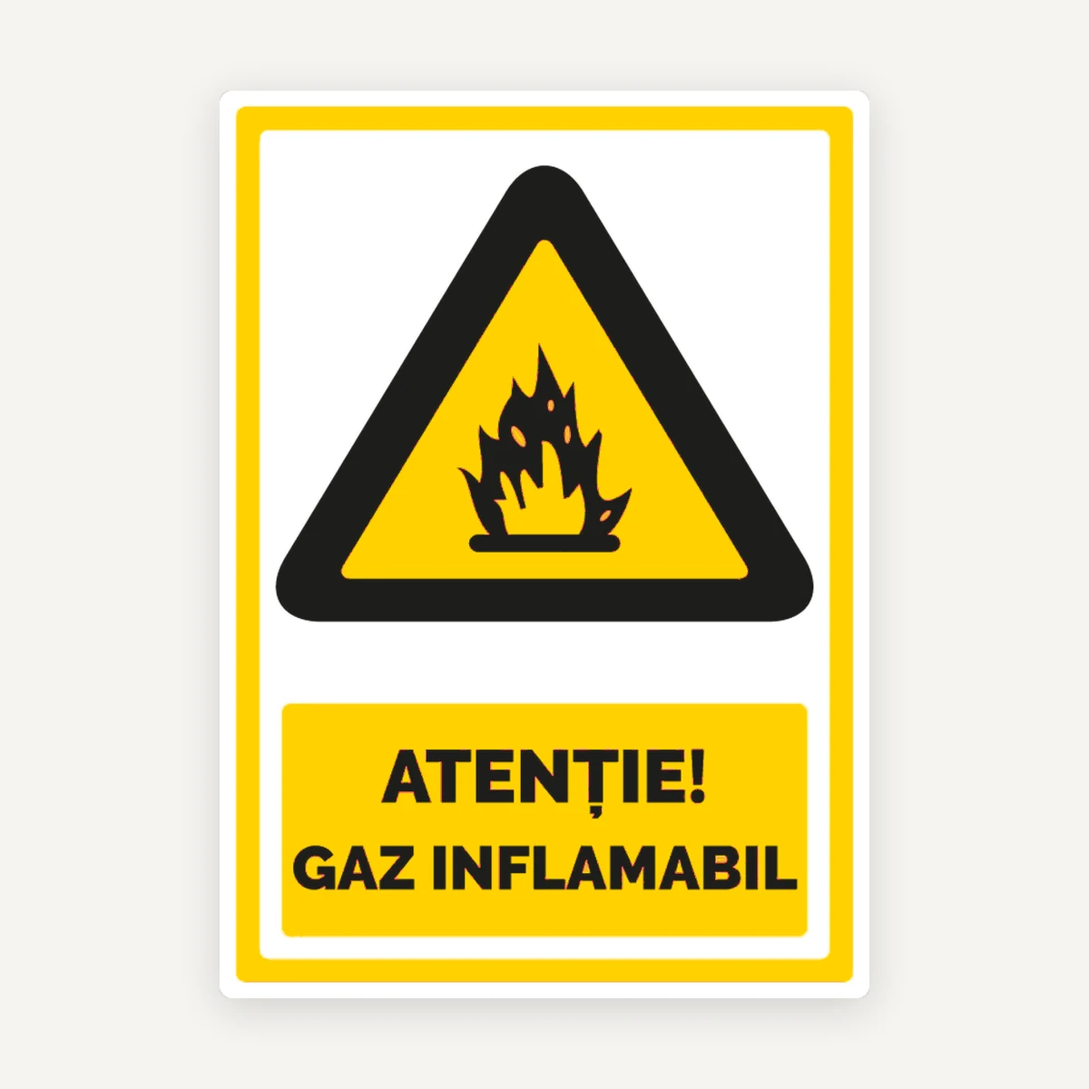 Semn pentru atentie gaz inflamabil