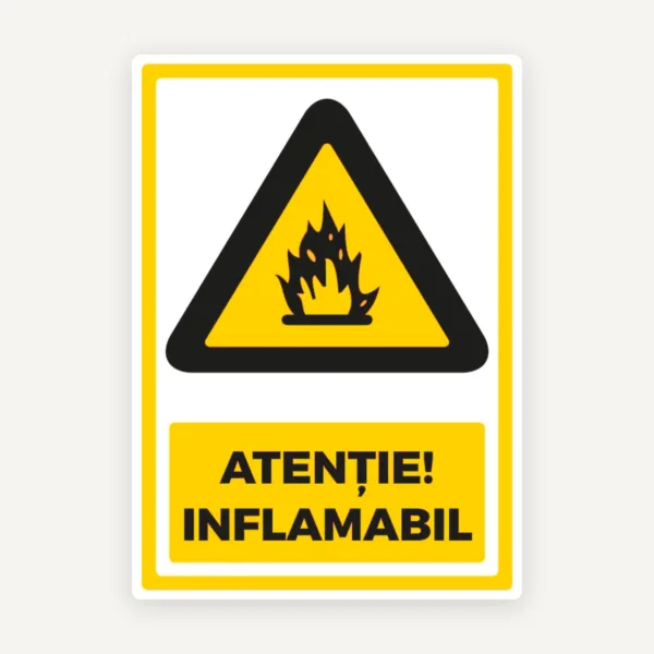 Semn pentru atentie inflamabil