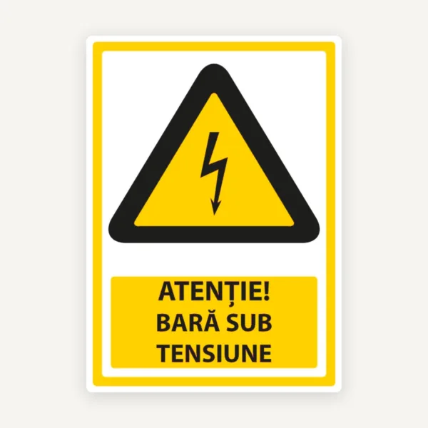 Semn pentru bara sub tensiune