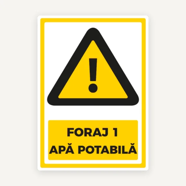 Semn pentru foraj 1 apa potabila