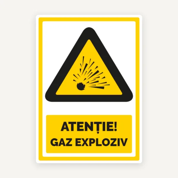 Semn pentru gaz exploziv
