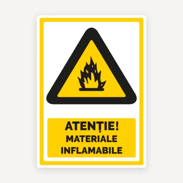 Semn pentru material inflamabil