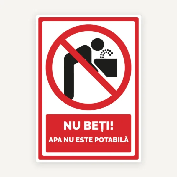 Semn pentru nu beti apa nu este potabila