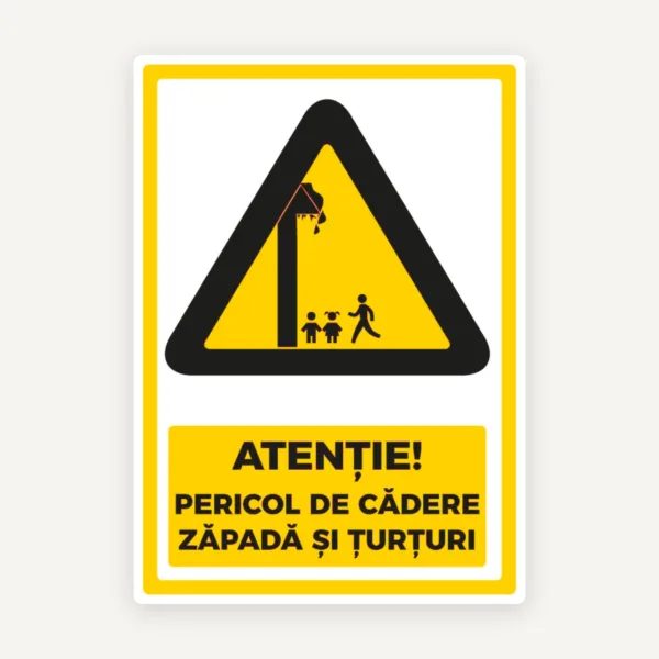 Semn pentru pericol de cadere zapada