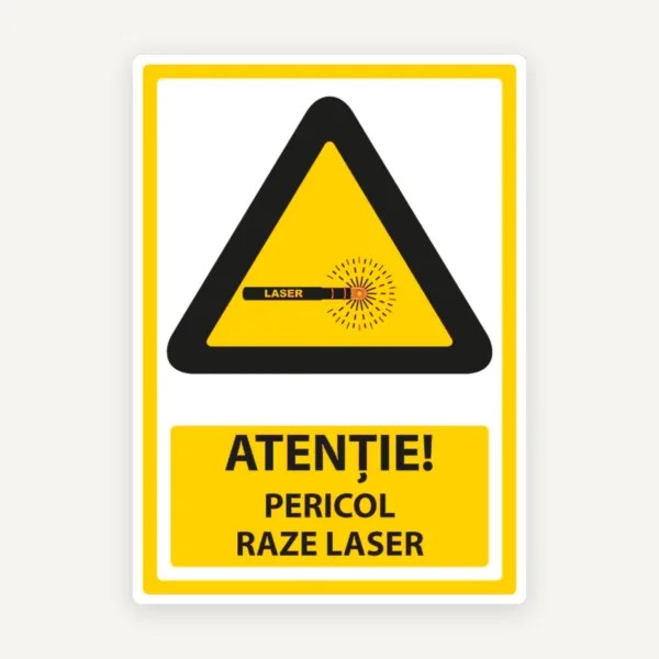 semn pentru pericol raze laser