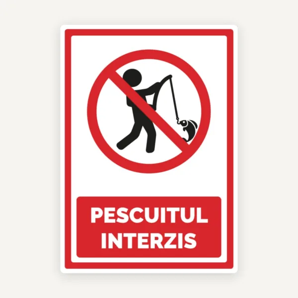 Semn pentru pescuitul interzis
