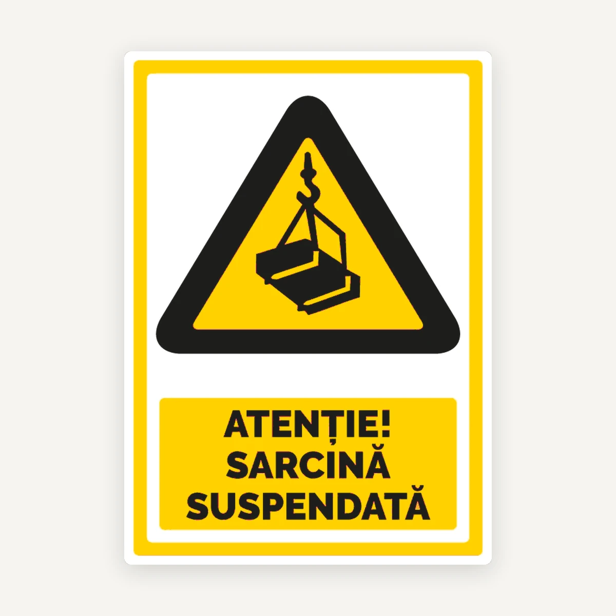 Semn pentru sarcina suspendata
