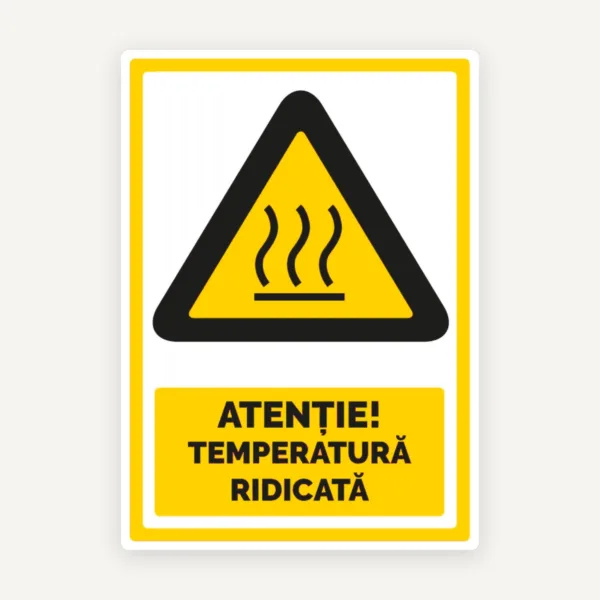 semn pentru temperatura ridicata