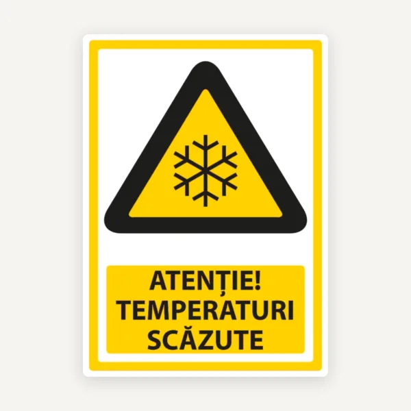 semn pentru temperaturi scazute