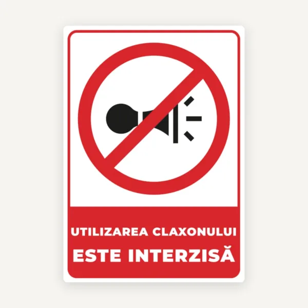 Semn pentru utilizarea claxonului interzisa