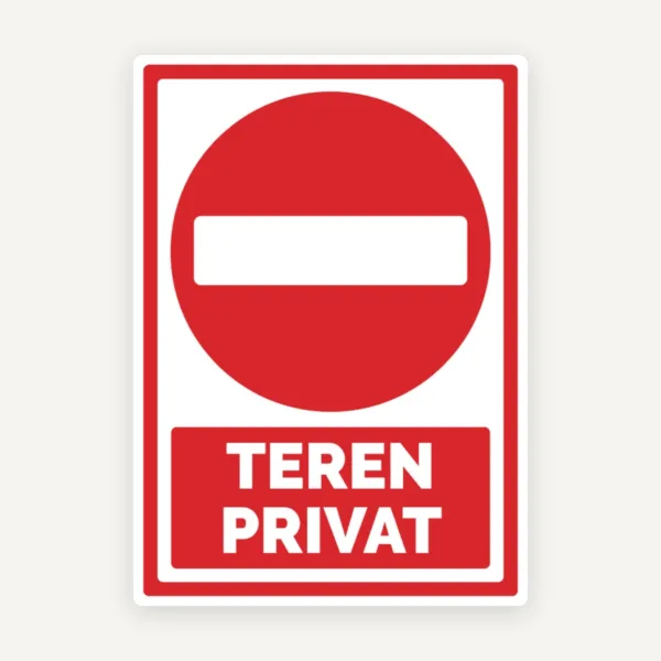 Semn teren privat