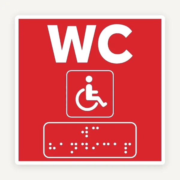 SEMNE BRAILLE PENTRU WC PERSOANE CU HANDICAP - PLĂCUȚE TACTILE PERSONALIZATE PENTRU NEVĂZĂTORI