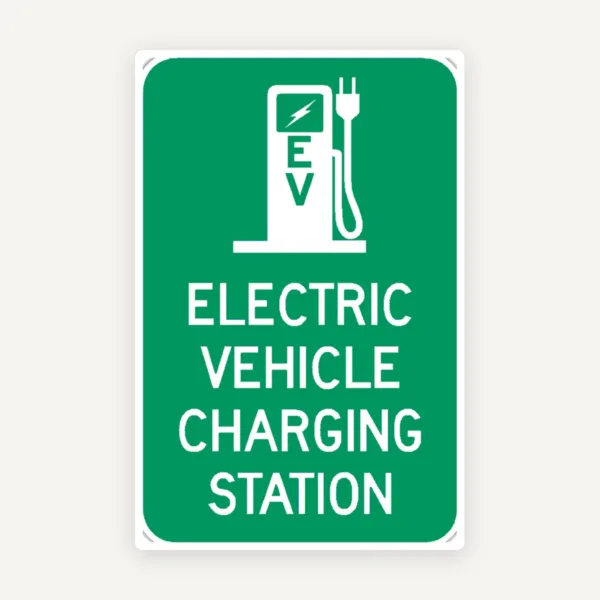 Sign electric vehicle charging station