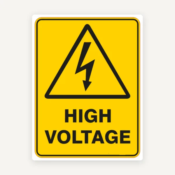 Sign high voltage