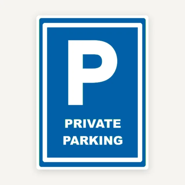Sign private parking