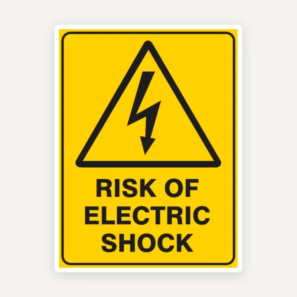 Sign risk of electric shock