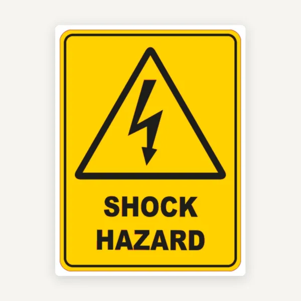 Sign shock hazard
