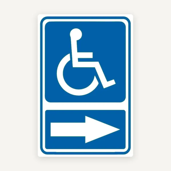 semn cu sageata pentru persoane cu handicap