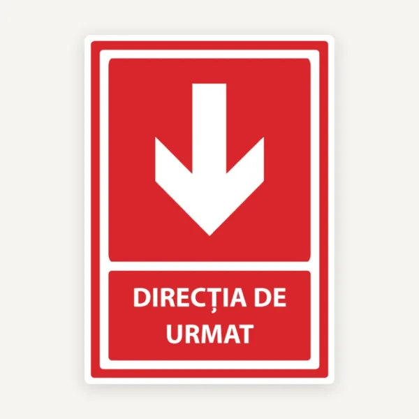 Semn de directie de urmat sageata in jos