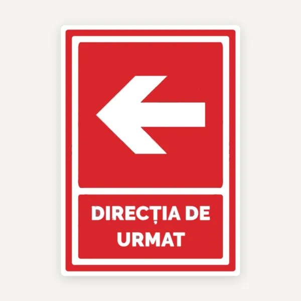 Semn de directie de urmat sageata in stanga