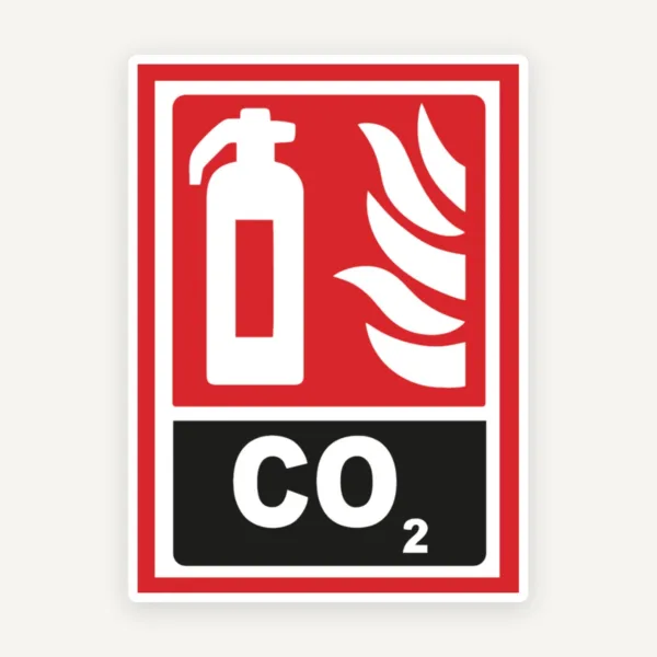 Semn de extinctor cu co2