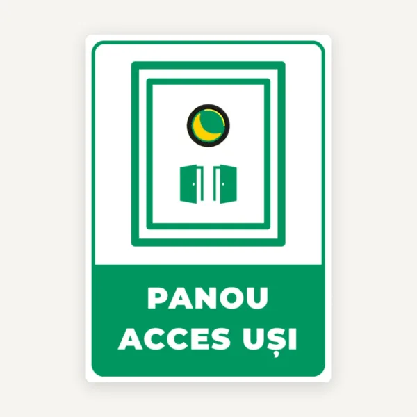 Semn de panou acces usi