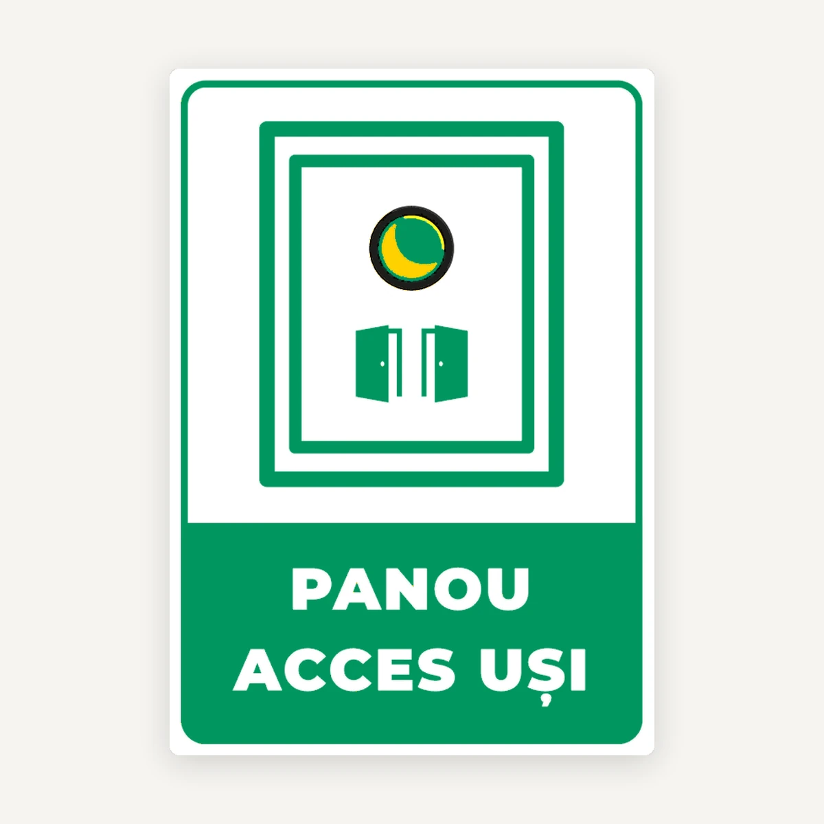 Semn de panou acces usi