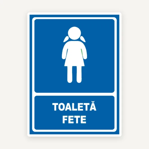 Semn de toaleta pentru fete