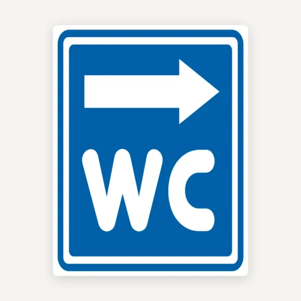 Semn de wc cu sageata la dreapta