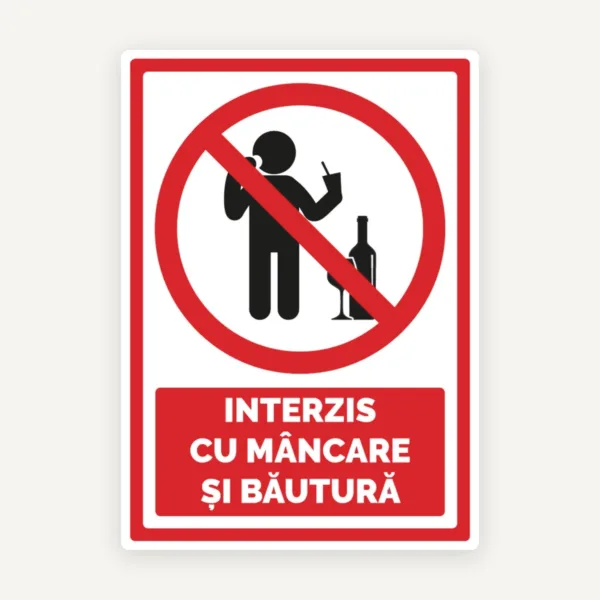 Semn interzis cu mancarea si bautura