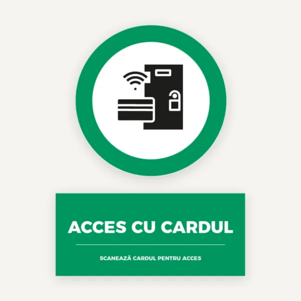 Semn pentru acces cu cardul scaneaza cardul pentru acces