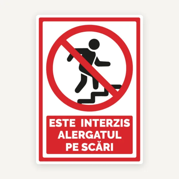 Semn pentru alergatul pe scari