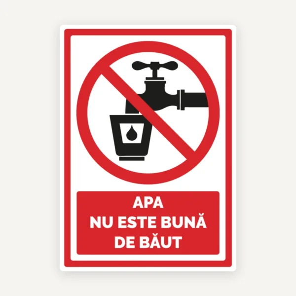 Semn pentru apa nu este buna de baut