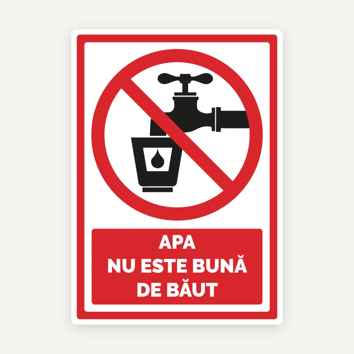 Semn pentru apa nu este buna de baut