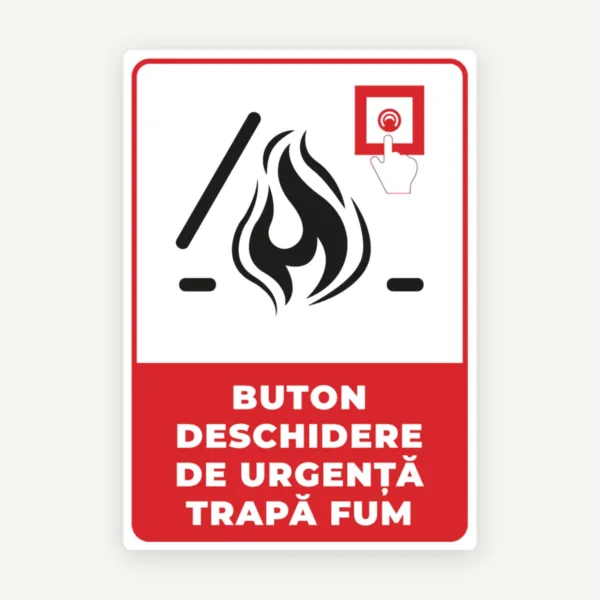 Semn pentru buton deschidere de urgenta trapa pentru fum