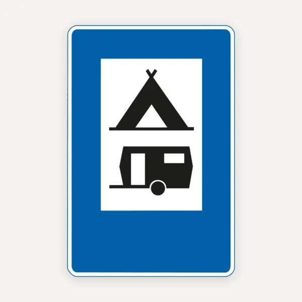 Semn pentru camping