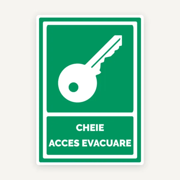 Semn pentru cheie acces evacuare