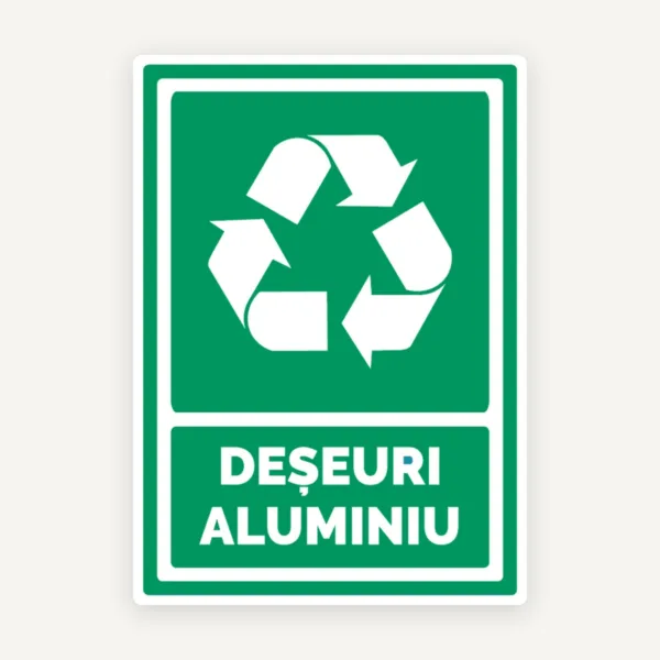 Semn pentru deseuri aluminiu