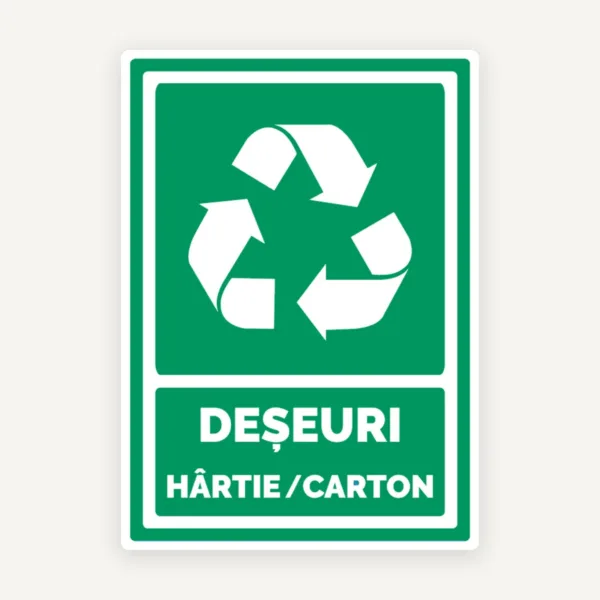 Semn pentru deseuri hartie si carton