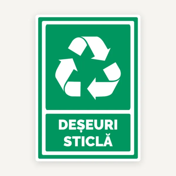 Semn pentru deseuri sticla