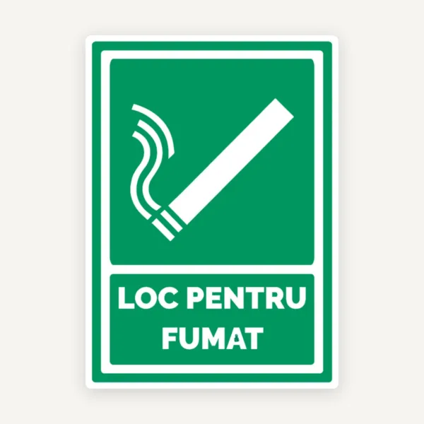 Semn pentru fumatul permis