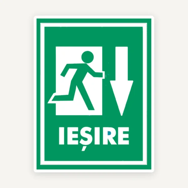 Semn pentru iesire cu directia jos