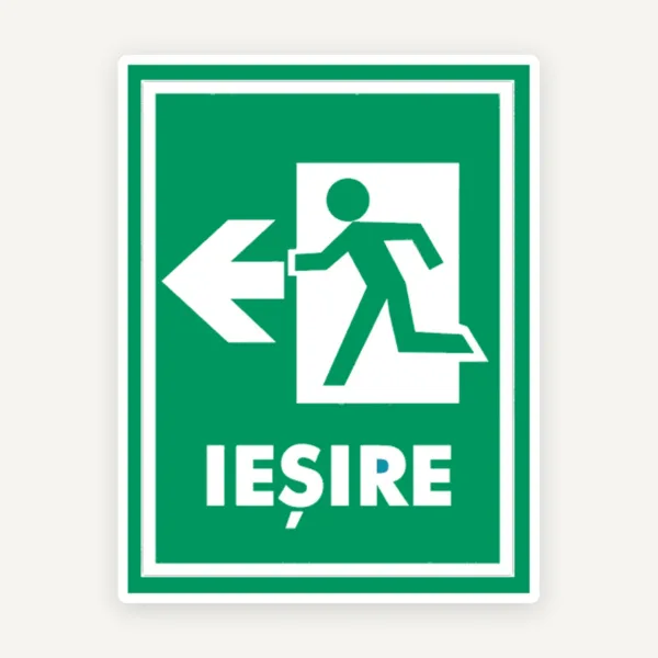 Semn pentru iesire cu directia stanga