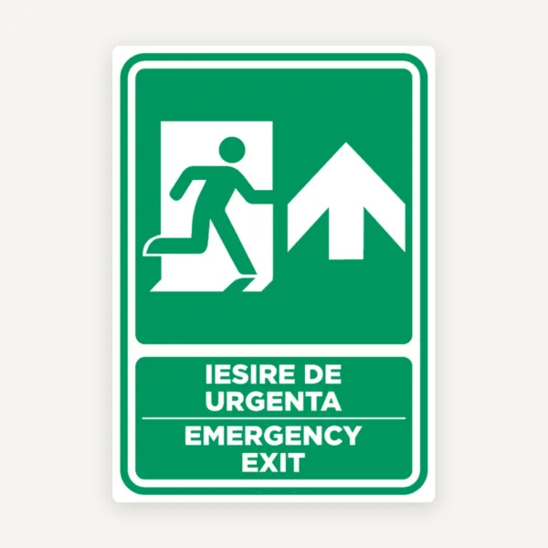 Semn pentru iesire cu directie in sus emergency exit